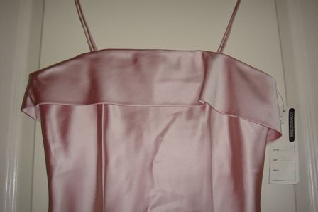 Pink Satin Evening Dress with fishtail