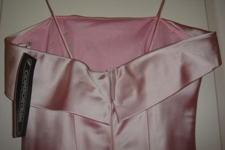 Pink Satin Evening Dress with fishtail