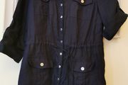MICHAEL KORS summer light Black linen Jacket UK 8-10