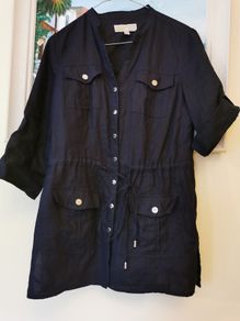 MICHAEL KORS summer light Black linen Jacket UK 8-10