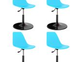 Swivel Dining Chairs 4 pcs Blue PP