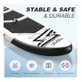 FBSPORT 11' Premium Stand Up Paddle Board - SUP Board - Black and White Image 4