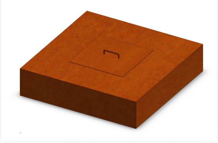Corten Steel Square Garden Fire 1.2 Metre x 1.2 Metre