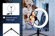 Selfie Ring Light With Tripod Photography Led Rim Of Lamp Mobile Holder Support Tripod Stand Ringlight For Live Video Streaming