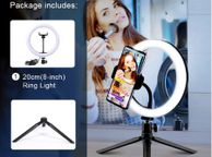 main image for ad Selfie Ring Light With Tripod Photography Led Rim Of Lamp Mobile Holder Support Tripod Stand Ringlight For Live Video Streaming