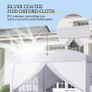 3 x 3m Pop Up Gazebo, Wedding Party Canopy Tent Marquee with Carry Bag and Windows, White Image 4