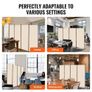 Room Divider, 4 Panels Room Divider, Folding Privacy Screen and Portable Partition Divider for Room Separation, Freestanding Room Partitions for Office, Bedroom, Study, Beige Image 4