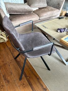 Leather arm chair