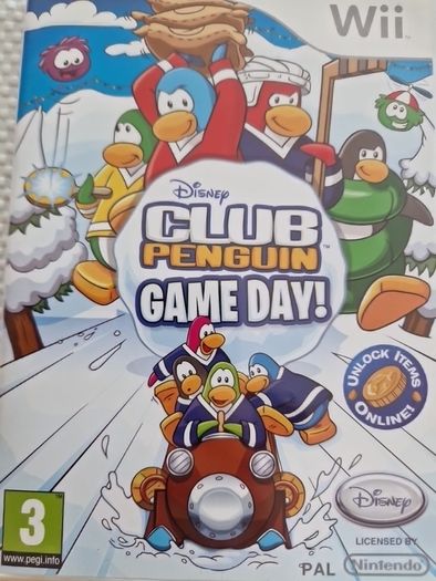 Disney Club Penguim Game day Nintendo Wii Games Original
