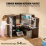 Kitchen Playset Kids Pretend Cooking Play Toy 24 Piece Accessories Image 7