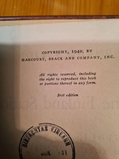 To The Final Station By Edmund  Wilson  1940 Firts Edition.
