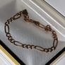 Vintage 9ct Gold Figaro Bracelet Image 5