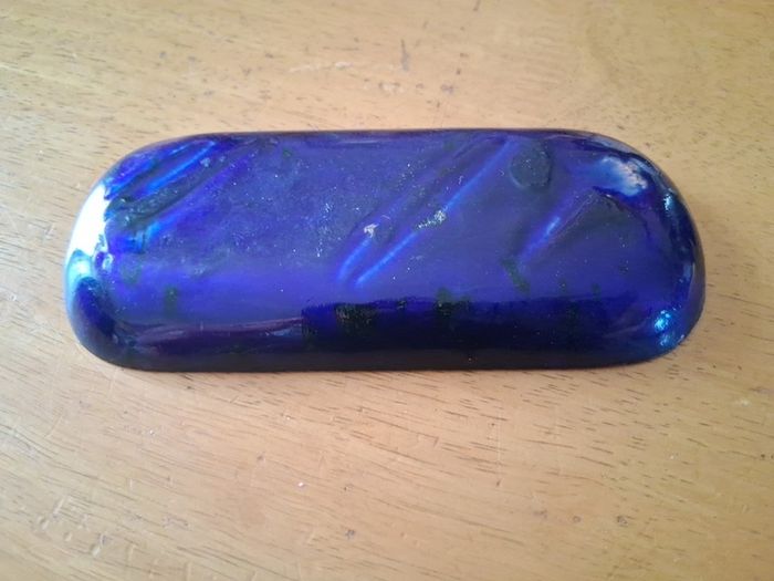 midcentury enamel on copper trinket dish