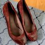 Marks and Spencer Wine Footglove wider feet leather court shoes size UK 4.5 Image 3