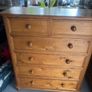 Triple Wardrobe with double drawers and matching 6 Drawer chest Solid pine Image 3