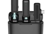 Wireless Lavalier Microphone Charging Case Mic Portable Audio Video Recording for iPhone Android Camera Notebook Live Gaming Mic