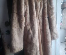 long cream faux fur ladies coat (post incl)