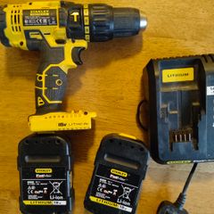 Stanley FatMax FMC625 Drill + 2 Batteries (Charger not working)
