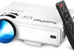 Video Projector, 55000 Hours Multimedia Home Theater Movie Projector, Compatible with TV Stick, Full HD 1080P Supported, HDMI, VGA, USB, AV, Laptop, iPhone, Android Smartphone