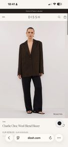 DISSH Charlie choc wool blend blazer size 8