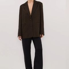 DISSH Charlie choc wool blend blazer size 8