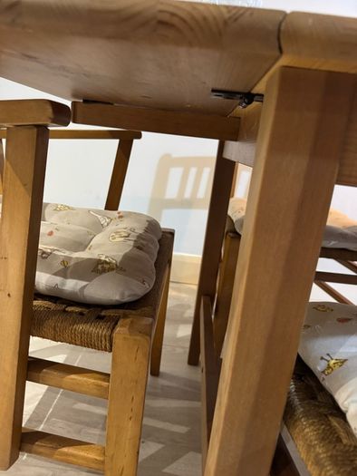 Drop Leaf Pine Table & Chairs