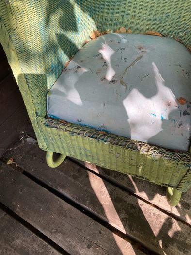 Wicker Chair Neat Heavy Old