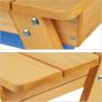Children's Outdoor Furniture, Garden Picnic Table with Parasol & Benches, Sand & Water Play, 165x128cm, Brown Image 5