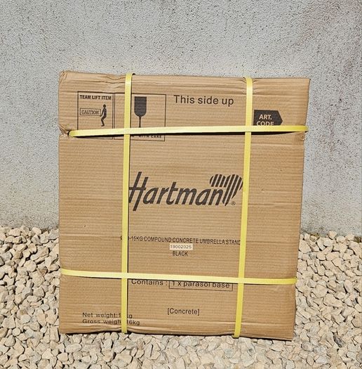 Hartman 3m Solar Parasol & 15Kg concete base