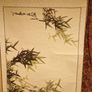 Japanese Bamboo art painted hanging scroll Image 2