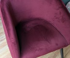 4 Red Velvet Dining Chairs