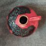 Mid century German/ Kreutz Crimson Fat Lave Vase Image 4