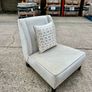 Grey velvet low accent chair (Kelly Hoppen interior designer) Image 4