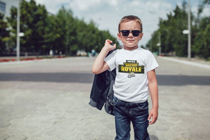 Fortnite game logo printed boys t-shirt tee top shirt