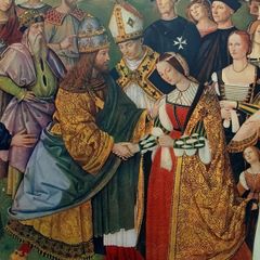 An Original Rare Antique Print from Picture Relics - Enea Silvio Piccolomini by 'PINTURICCHIO' Dated: 1488