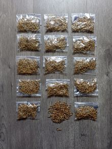 1500 Small Brass Cup Hooks