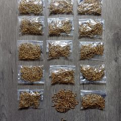 1500 Small Brass Cup Hooks