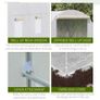 3.5 x 2 x 2 m Large Galvanised Steel Frame Outdoor Poly Tunnel Garden Walk-In Patio Greenhouse - White Image 6
