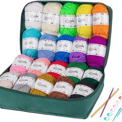 NEW SALE | Crochet Yarn 20 Colours x 30 g Hand Knitting Yarns, Acrylic Wool for Knitting, Crochet and Crafts