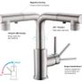 Kitchen Tap with 3 Function Sprayer Pull Out Kitchen Mixer Tap, 360 Degree Swivel Kitchen Sink Tap, Single Handle Sink Tap for Bathroom or Kitchen, Matte Black (FREE POSTAGE) Image 6