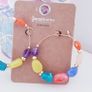 Hoop Earrings with Coloured Stones Image 3