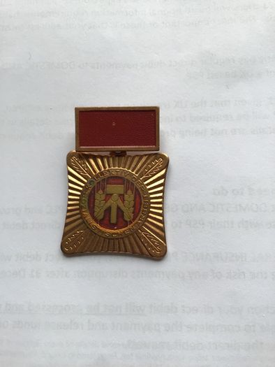 Military Medal from State that no longer exists - East Germany