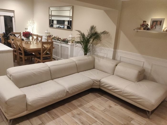 Real leather L shaped sofa from karl's furniture (vigore)