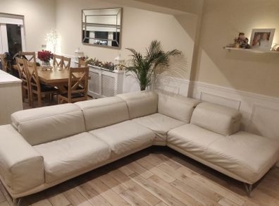 Real leather L shaped sofa from karl's furniture (vigore)