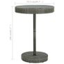 Garden Table Grey 75.5x106 cm Poly Rattan Image 5