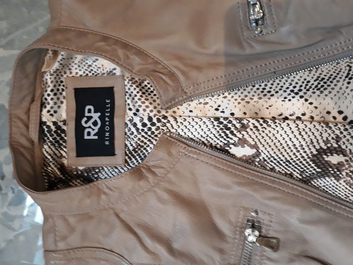 Beige Leather Jacket