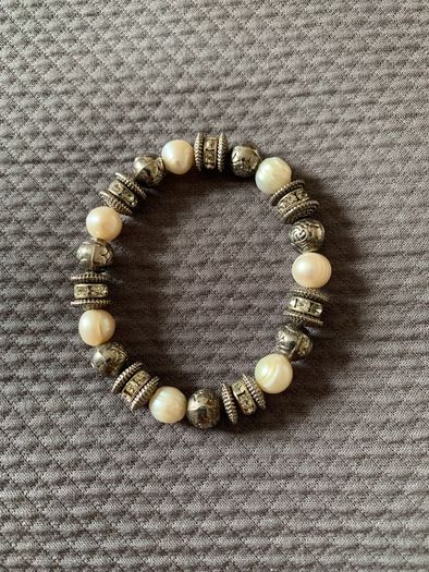 Silver Pearl Bracelet