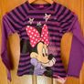 Disney Girl's Minnie Mouse Purple & Black Stripe Long Sleeve Top Image 6