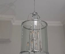 Grande 8 and 12 light celing pendent chrome lanterns