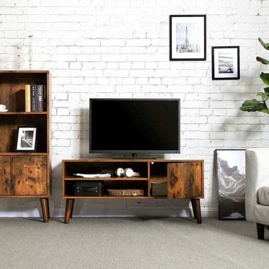 Retro Lowboard, TV shelf, TV table, TV cabinet in 50/60s look, retro furniture for your flat screen, game consoles, living room, office, wood look
